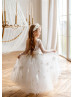 Long Sleeves Ivory Lovely Flower Girl Dress